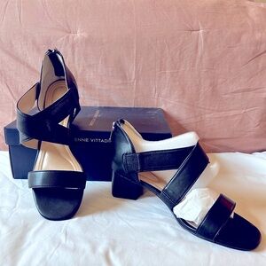 Adrienne Vittadini Black Faux Leather Astoric Shoes